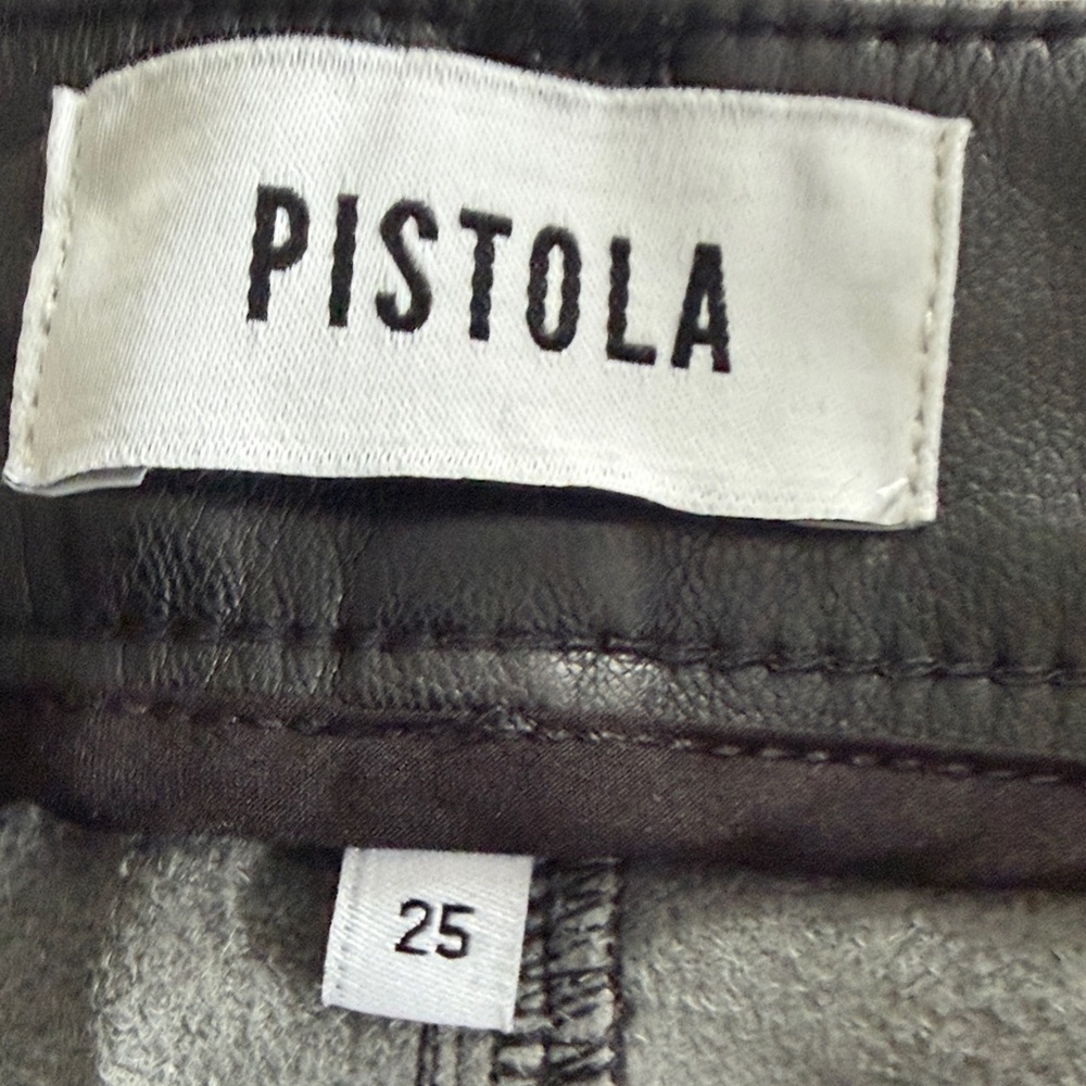 Pistola Cassie High Waisted Faux Leather Straight Leg Pants Size 25 NWT - Picture 8 of 10